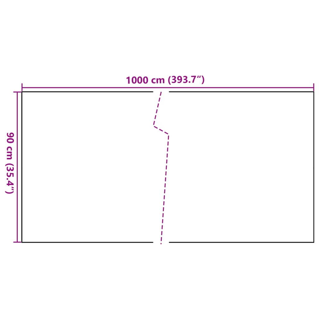 Balkonsko platno antracitno 1000x90 cm poli ratan