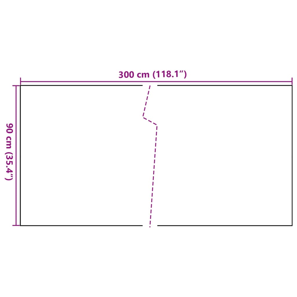 Balkonsko platno rjavo in črno 300x90 cm poli ratan