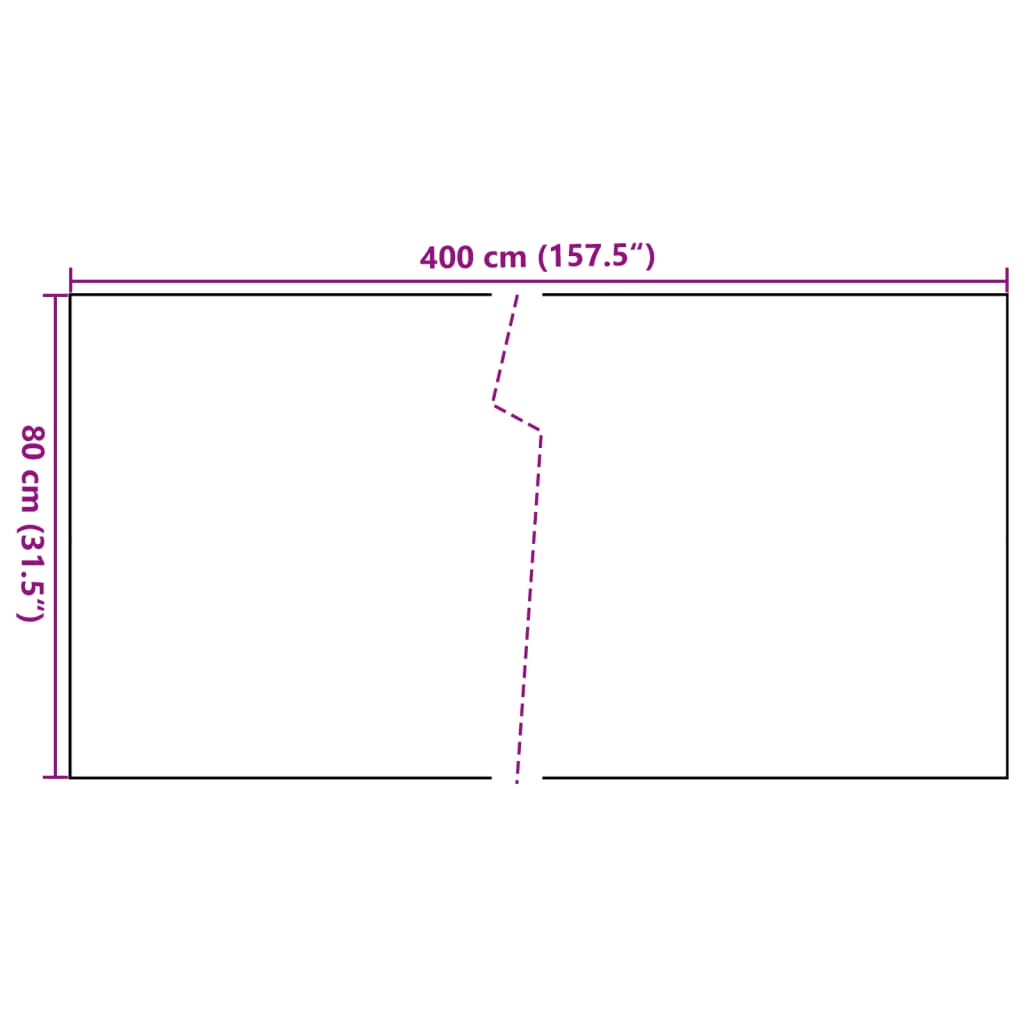 Balkonsko platno rjavo in črno 400x80 cm poli ratan