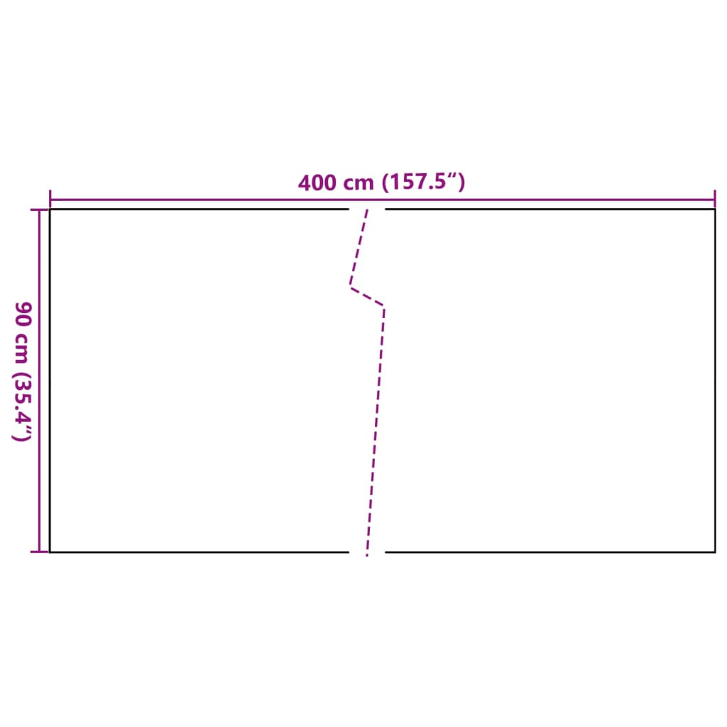 Balkonsko platno svetlo rjavo 400x90 cm poli ratan