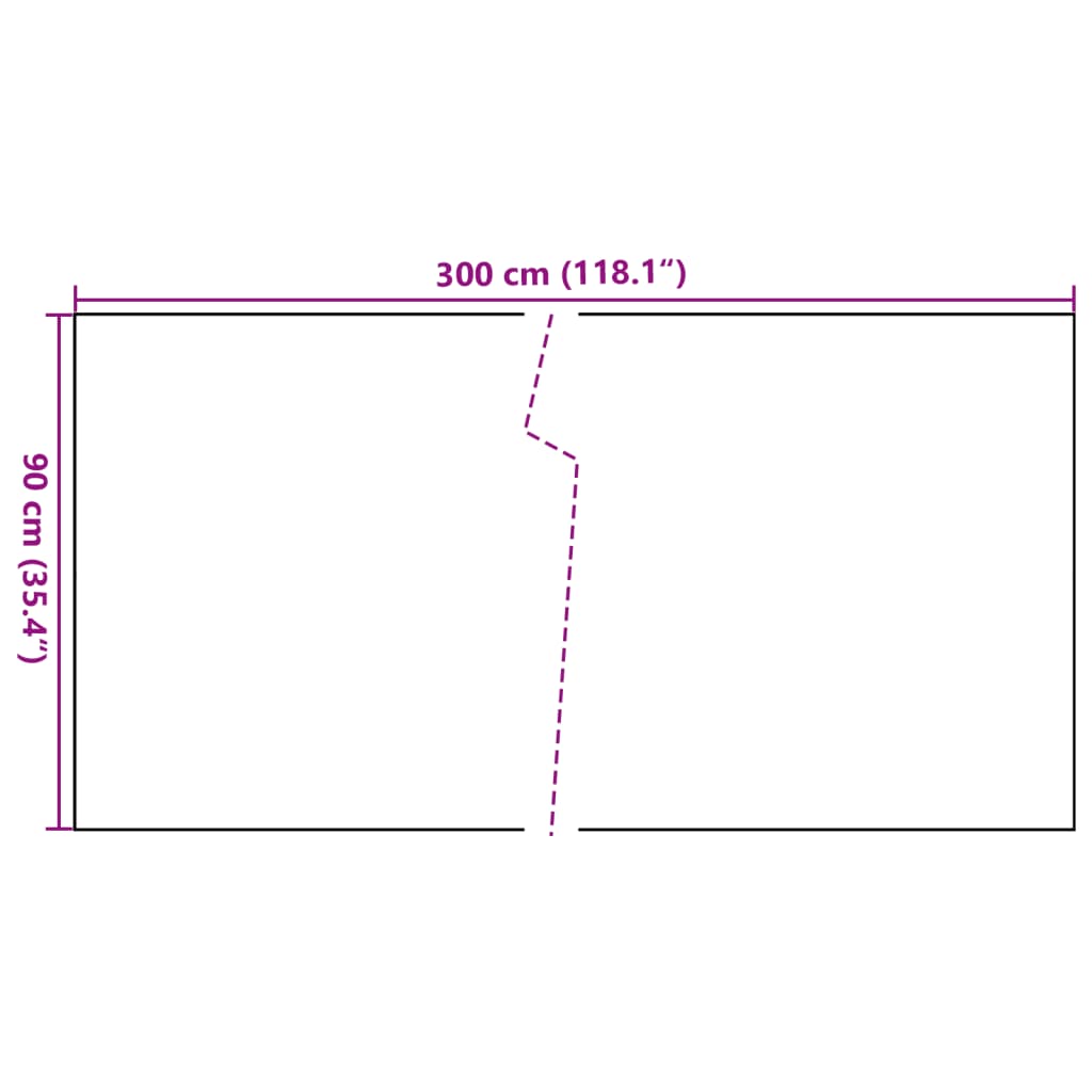 Balkonsko platno belo 300x90 cm poli ratan