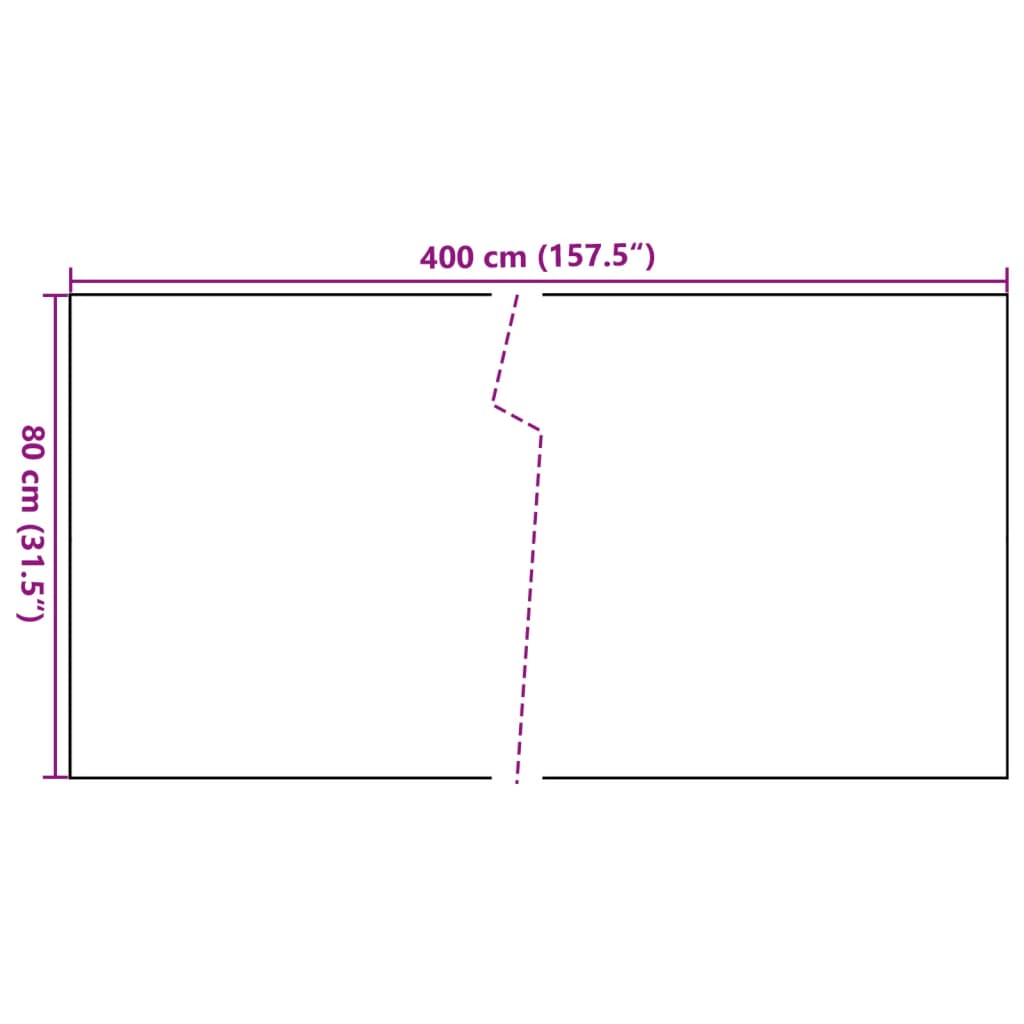 Balkonsko platno belo 400x80 cm poli ratan