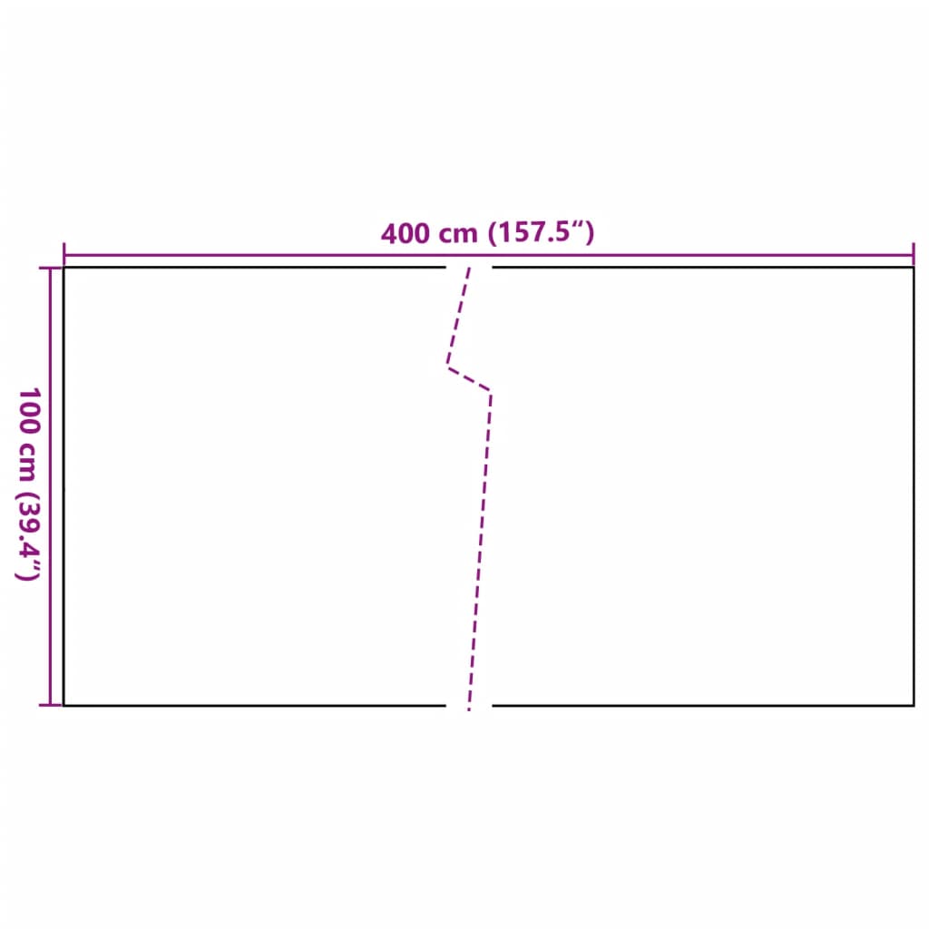 Balkonsko platno belo 400x100 cm poli ratan