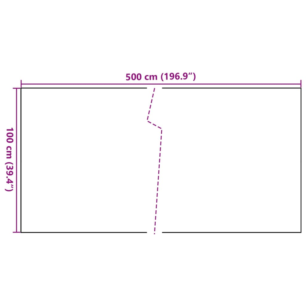 Balkonsko platno belo 500x100 cm poli ratan