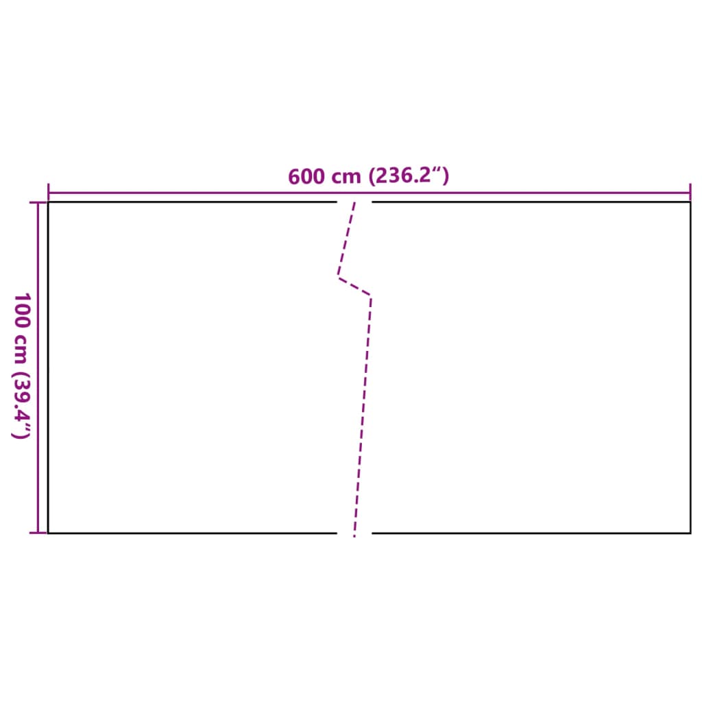 Balkonsko platno belo 600x100 cm poli ratan