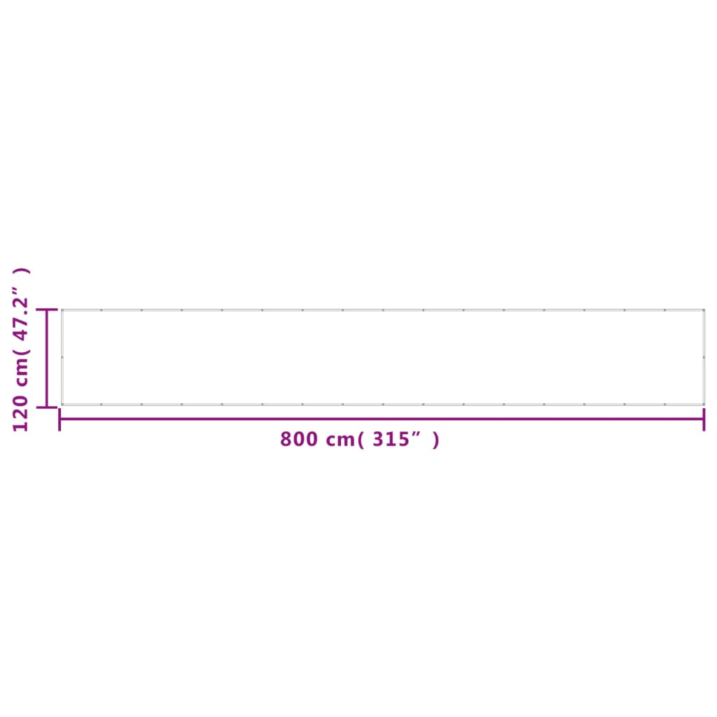 Balkonsko platno modro 120x800 cm 100 % poliestrski oxford