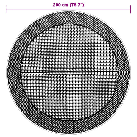 Zunanja preproga siva Ø200 cm PP