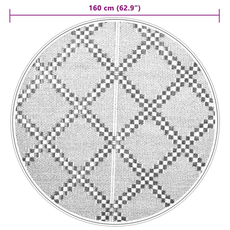 Zunanja preproga rjava Ø160 cm PP