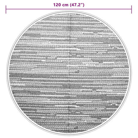 Zunanja preproga rjava Ø120 cm PP