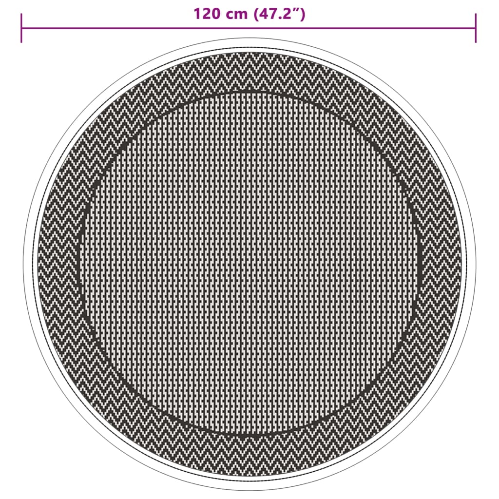 Zunanja preproga zelena Ø120 cm PP