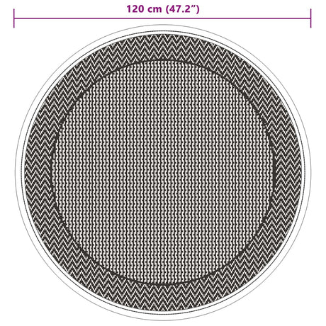 Zunanja preproga zelena Ø120 cm PP