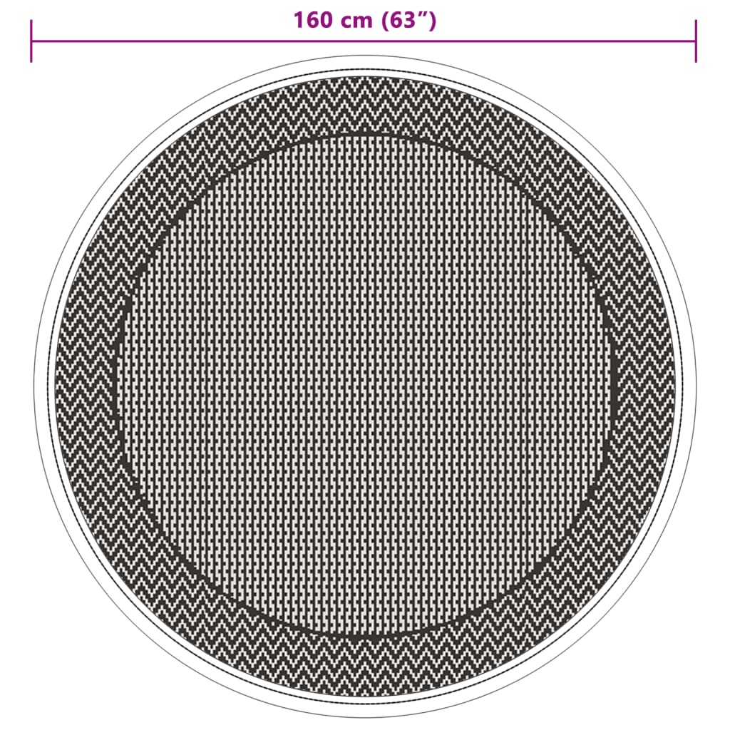 Zunanja preproga zelena Ø160 cm PP