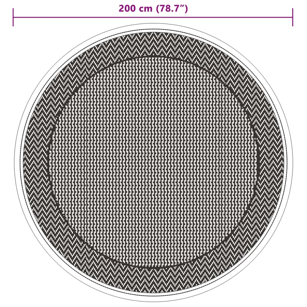 Zunanja preproga zelena Ø200 cm PP