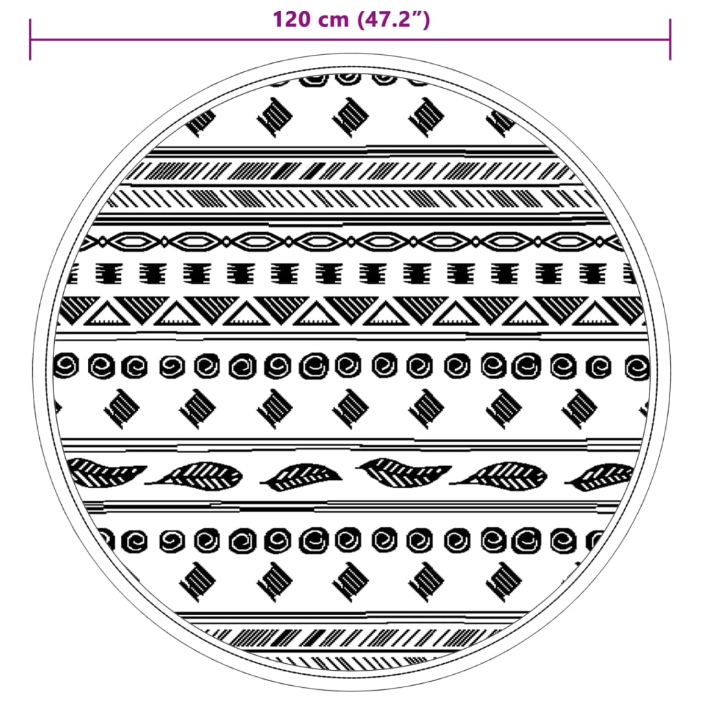 Zunanja preproga siva Ø120 cm PP