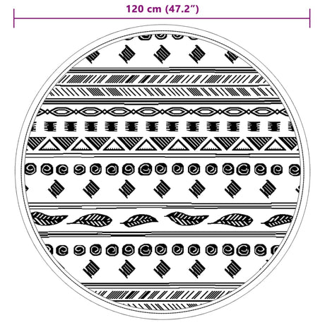 Zunanja preproga siva Ø120 cm PP