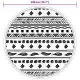 Zunanja preproga siva Ø200 cm PP