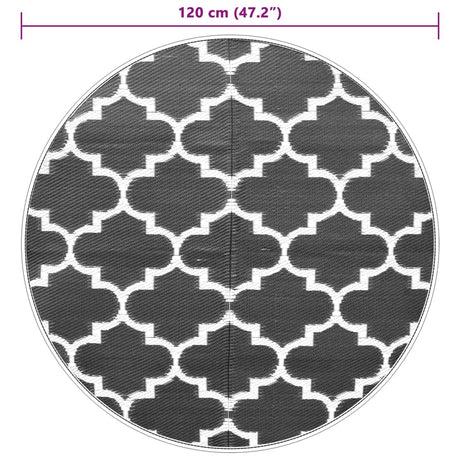 Zunanja preproga modra Ø120 cm PP