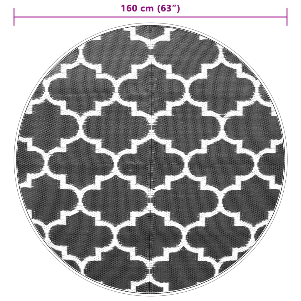 Zunanja preproga modra Ø160 cm PP