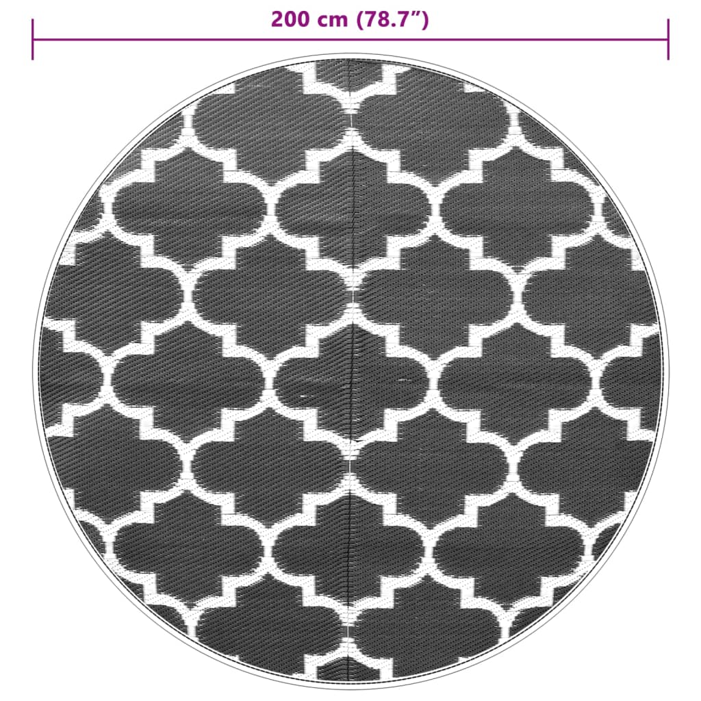 Zunanja preproga modra Ø200 cm PP