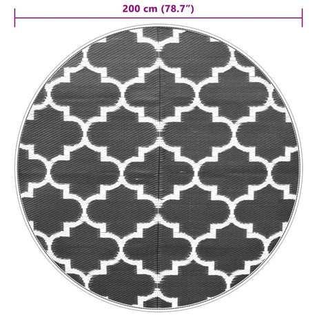 Zunanja preproga modra Ø200 cm PP