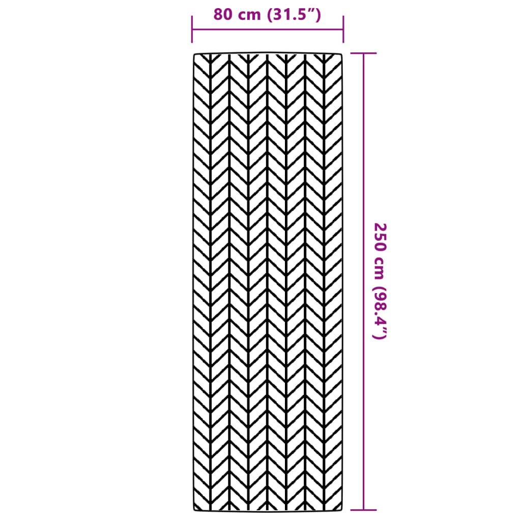 Zunanja preproga siva 80x250 cm PP