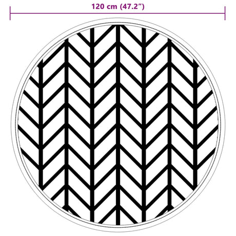 Zunanja preproga siva Ø120 cm PP