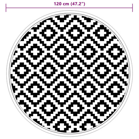 Zunanja preproga siva Ø120 cm PP