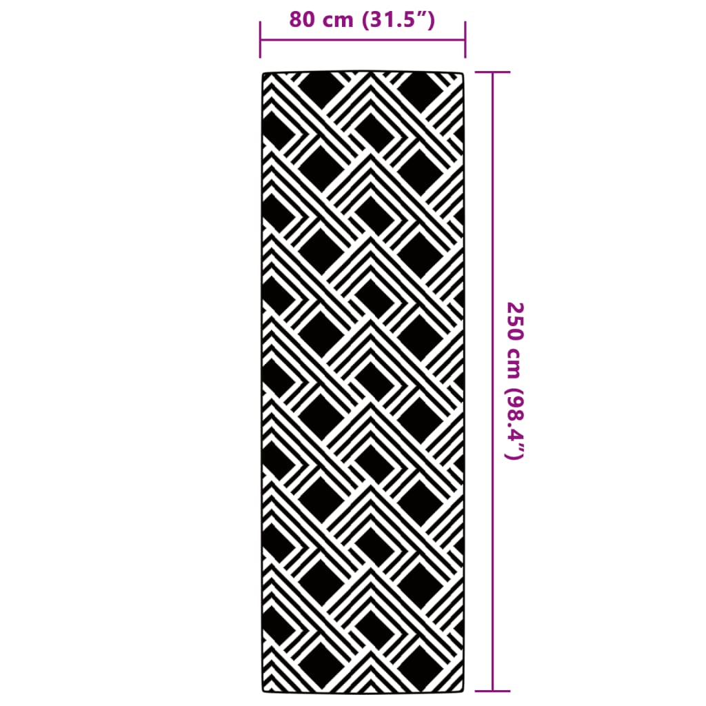 Zunanja preproga siva 80x250 cm PP