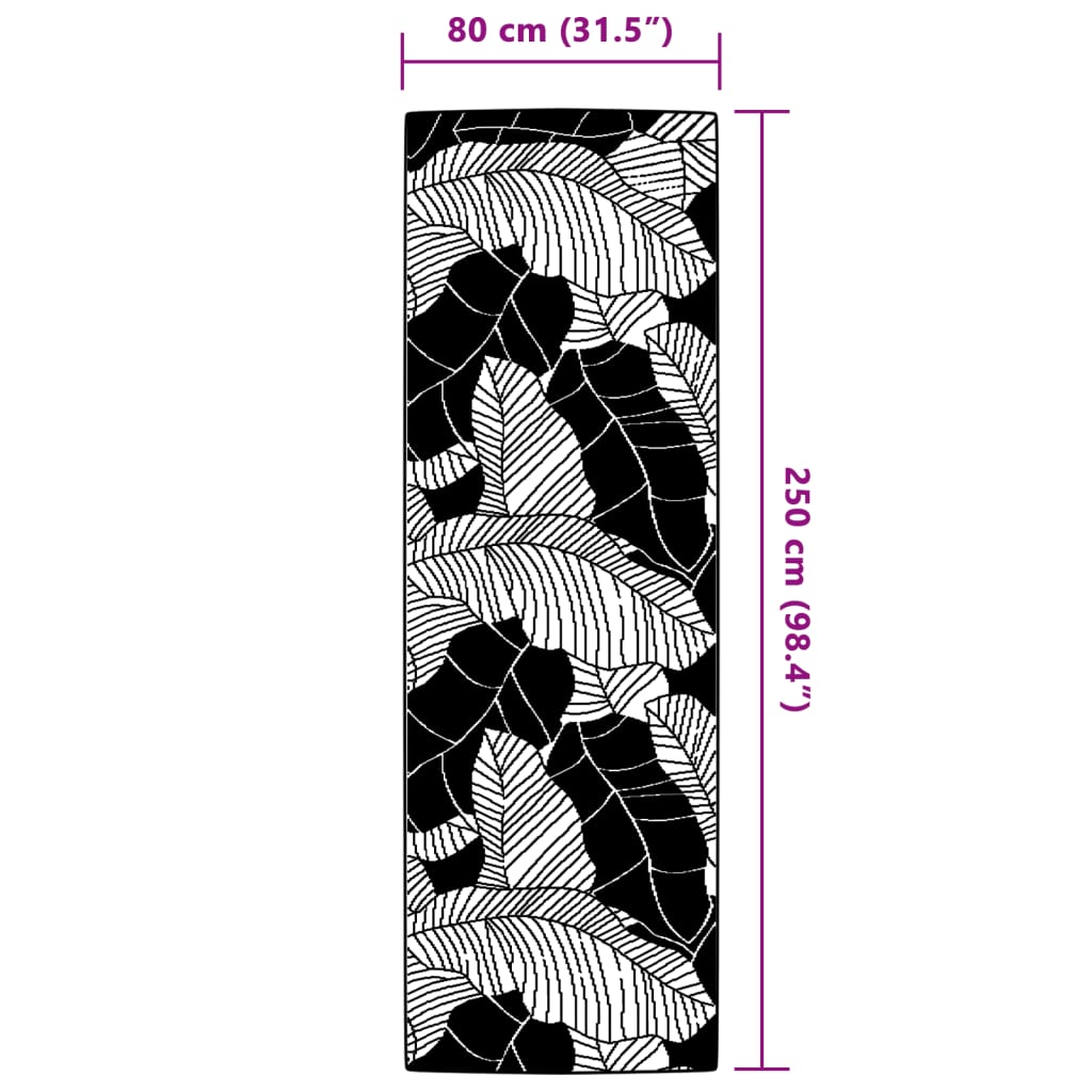 Zunanja preproga zelena 80x250 cm PP