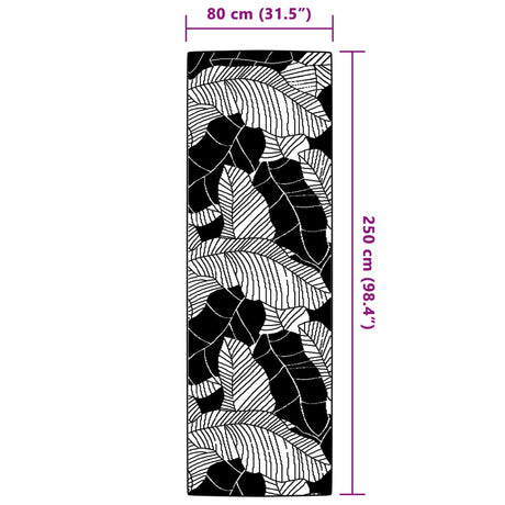 Zunanja preproga zelena 80x250 cm PP