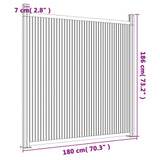 Ograjni panel WPC rjav 180x186 cm