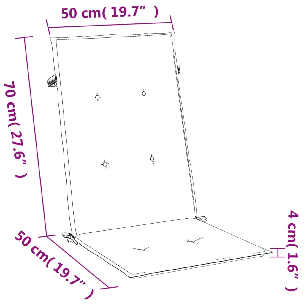 Blazina za stol 4 kosi melanž antracit 120x50x4 cm blago