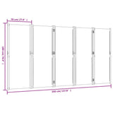 Paravan 5-delni temno moder 350x180 cm