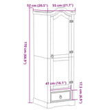 Garderobna omara Corona 55x52x170 cm trdna borovina