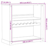 Omara za vino Corona 107,5x51x105,5 cm trdna borovina