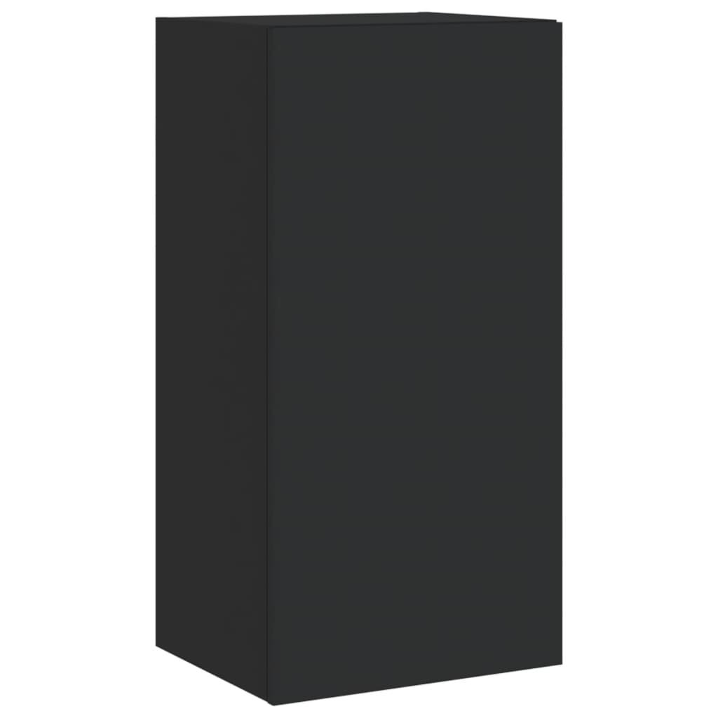 3 Piece TV Wall Cabinets with LED Lights Black