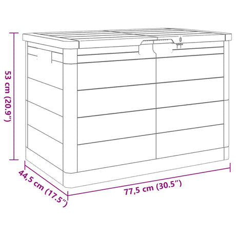 Zunanja škatla za blazine antracitna 77,5x44,5x53 cm PP