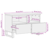 TV omarica 70x34x46 cm trden robusten mangov les