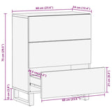 Komoda 60x34x75 cm trden robusten mangov les