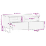 Klubska mizica 80x55x40 cm trden robusten mangov les