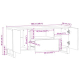 TV omarica 100x34x46 cm trden mangov les