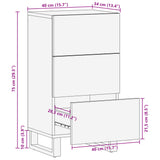 Komoda 40x34x75 cm trden robusten mangov les