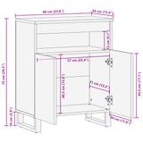 Komoda 60x34x75 cm trden robusten mangov les