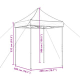 Zložljivi pop-up šotor za zabave oranžna 200x200x306 cm