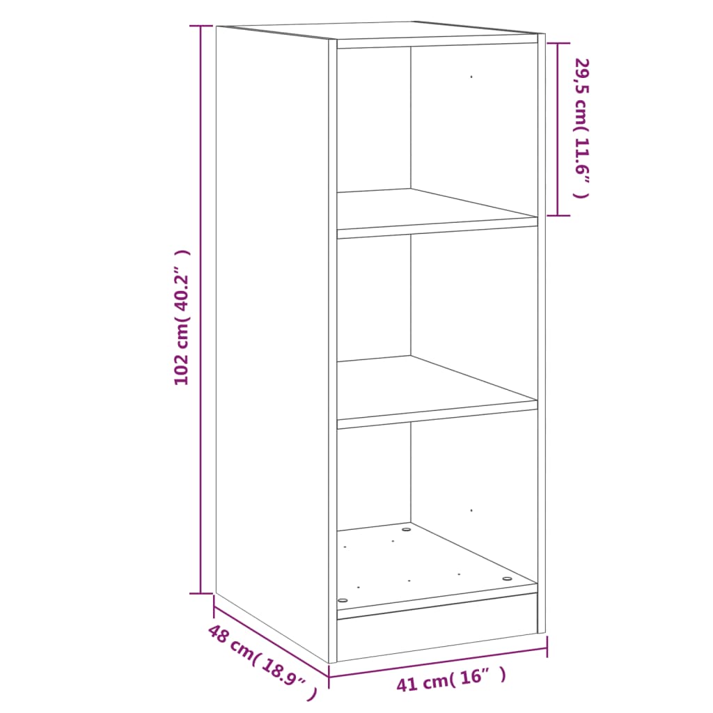 Garderobna omara sonoma hrast 48x41x102 cm iverna plošča