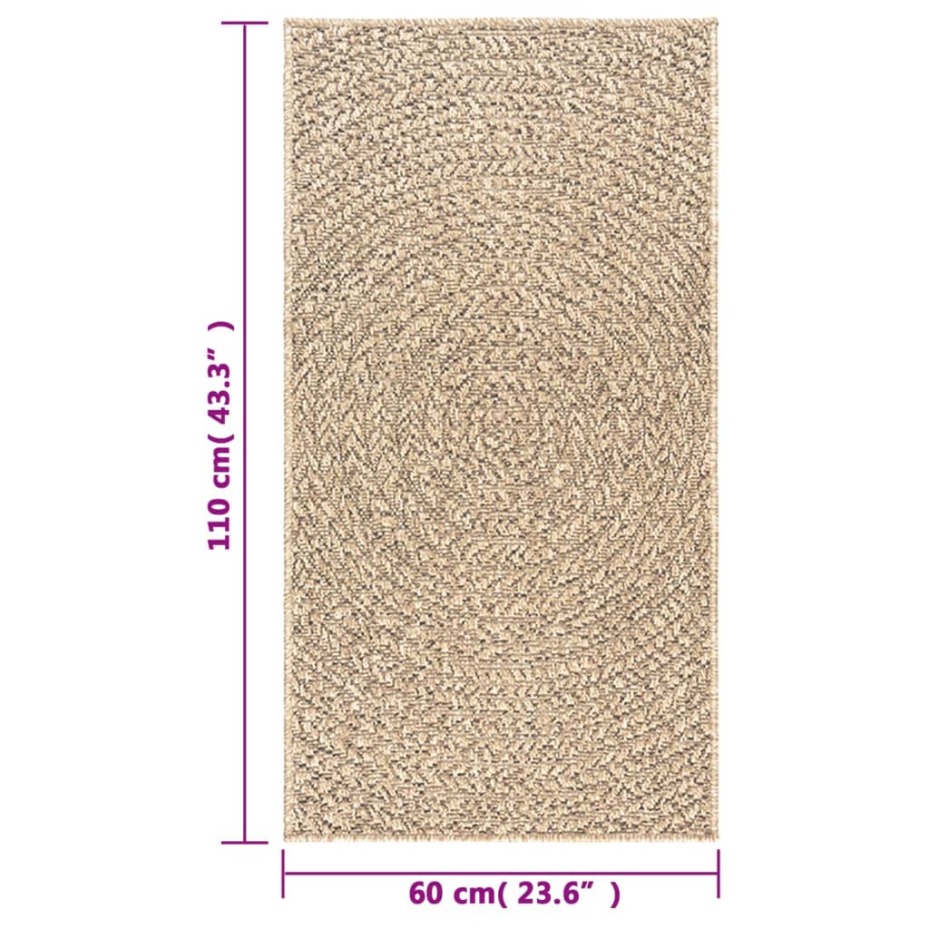 Preproga ZIZUR 60x110 cm videz jute notranja in zunanja