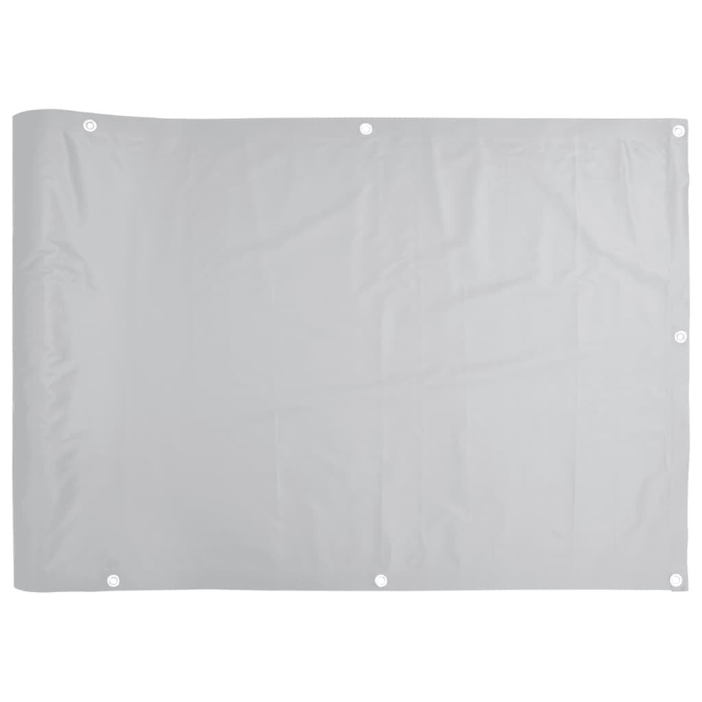 Balkonsko platno za zasebnost sivo 600x75 cm PVC