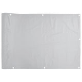 Balkonsko platno za zasebnost sivo 600x75 cm PVC