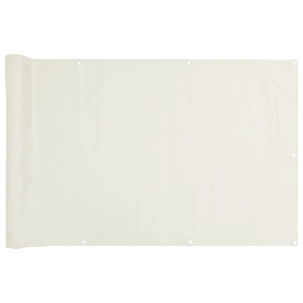 Balkonsko platno za zasebnost belo 400x75 cm PVC