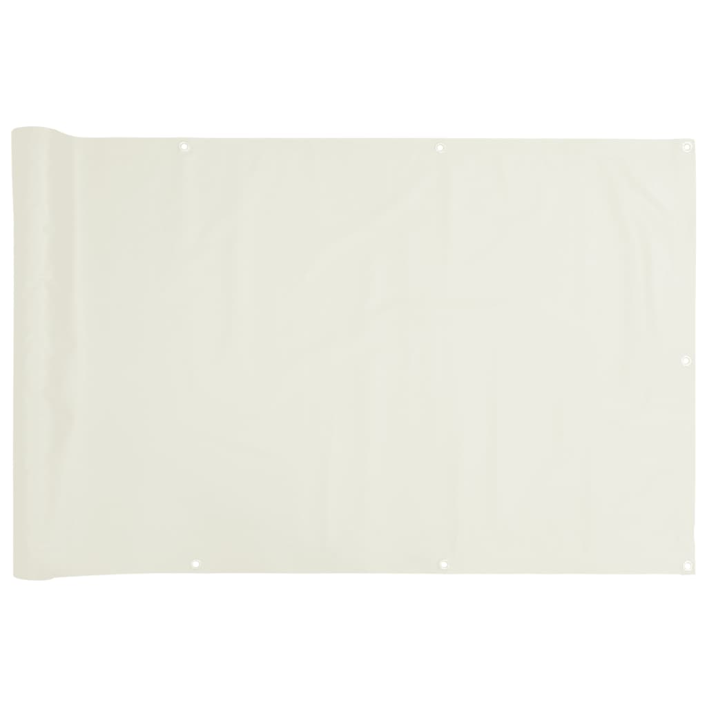 Balkonsko platno za zasebnost belo 600x75 cm PVC